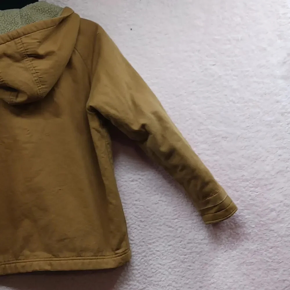 WALLS TOUGH WEAR CANVAS HOODED JACKET w/SHERPA LINING Youth‎ Large 12-14